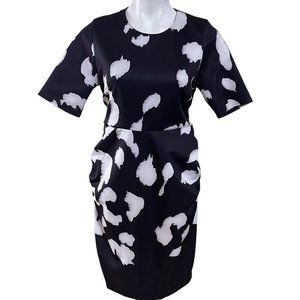 True Violet Women Dress Size 14 Black Multi Stretch Women Dress